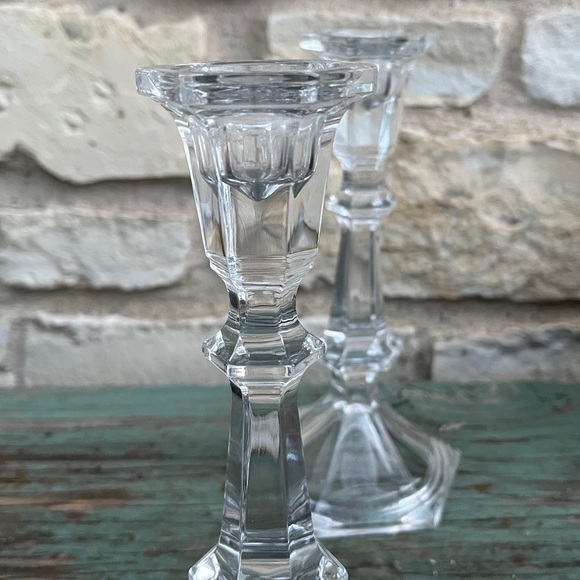 Vintage 24% lead crystal candle holders were manufactured in the USA. - Picture 3 of 4
